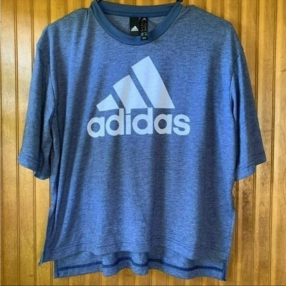 ADIDAS Blue T-Shirt - Women Size Medium - Picture 1 of 5